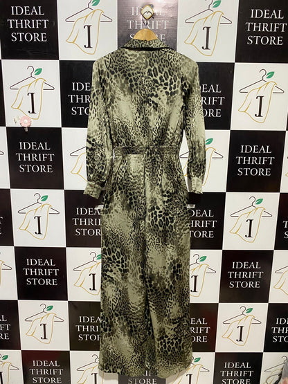 FASHION NOVA |S| BUST 16| B13| SATIN LEOPARD PRINT JUMPSUIT