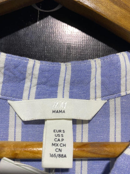 H&M |L| BUST 21| B13| MAMA STRIPED LINEN BLEND TUNIC DRESS