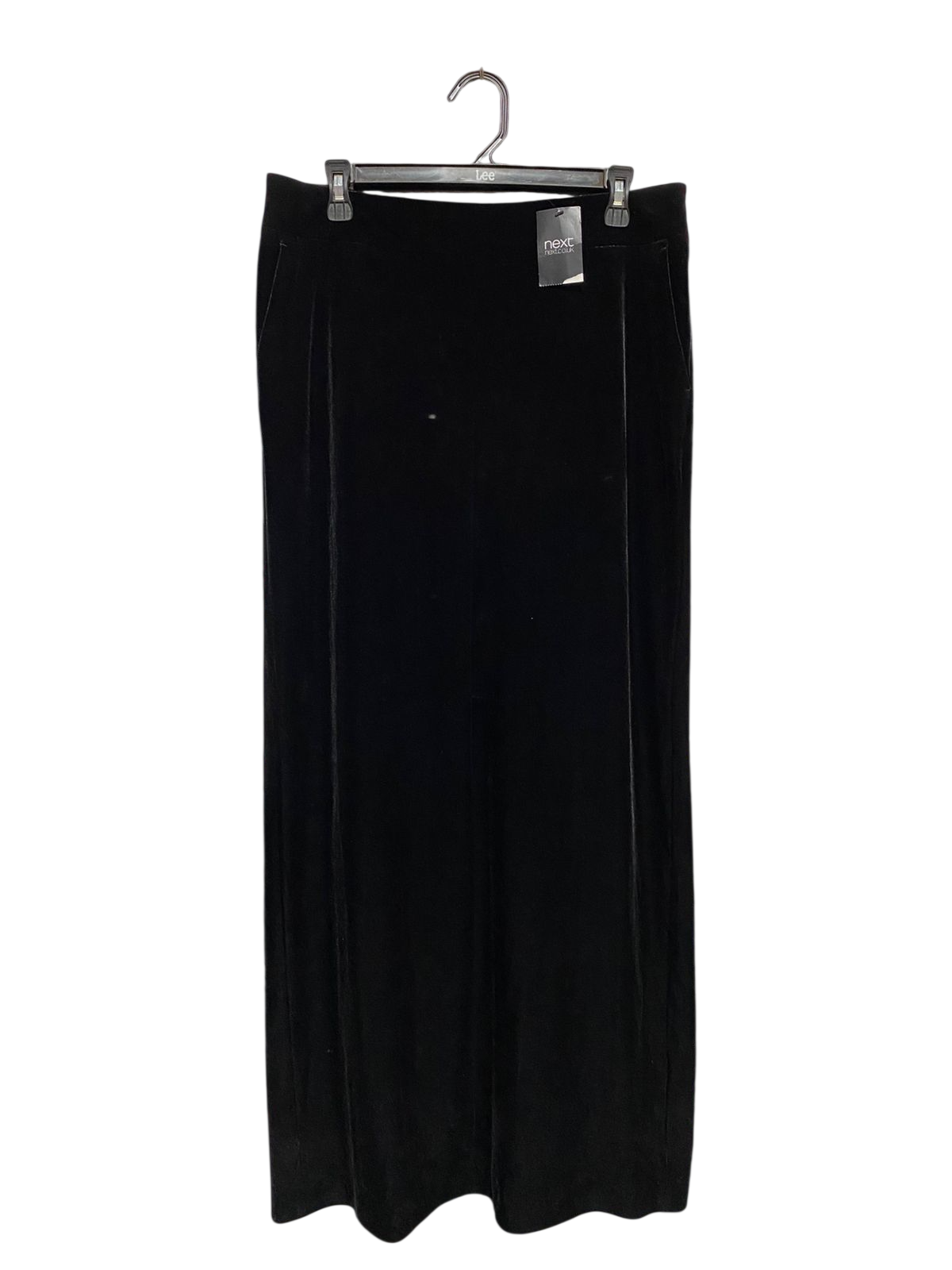 NEXT | XL| WAIST 34| B13| PREMIUM BLACK VELVET MAXI SKIRT FOR WOMEN
