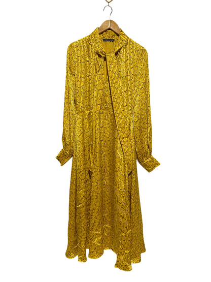 M & S |M| BUST 19| B13| WOMEN’S GOLD PLEATED MAXI DRESS