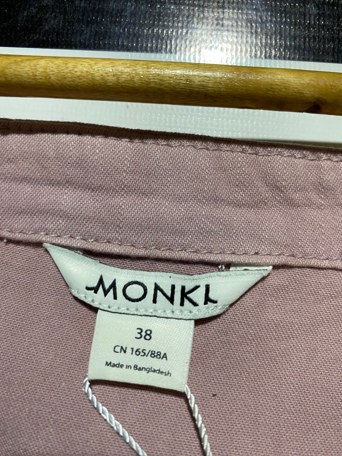 MONKI  |M| BUST 16| B13| WOMEN’S DUSTY PINK DENIM MIDI DRESS