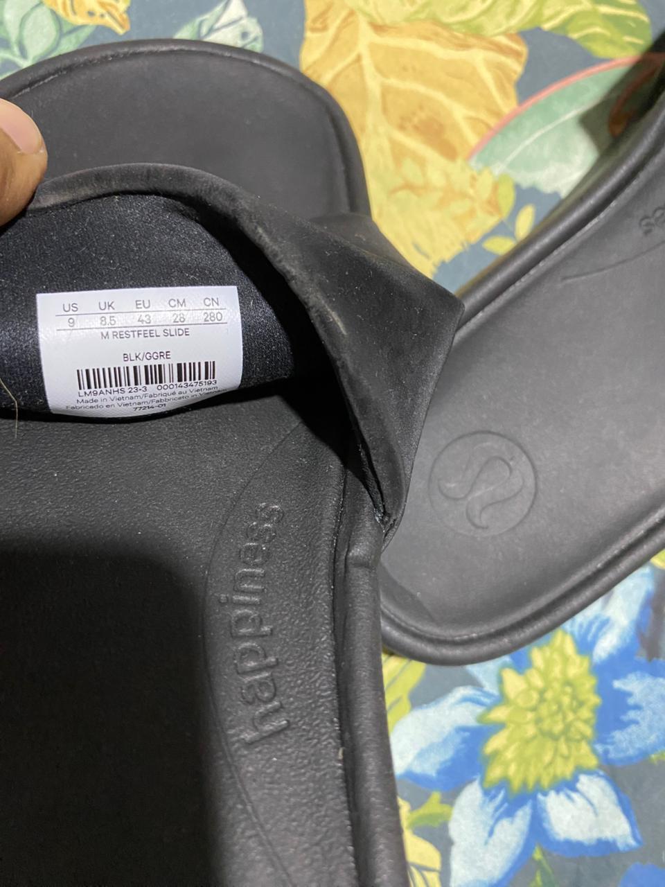 LULULEMON |NO 9| RESTFEEL SLIDES – BLACK ON BLACK – PREMIUM COMFORT ATHLETIC SANDALS