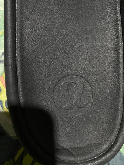 LULULEMON |NO 9| RESTFEEL SLIDES – BLACK ON BLACK – PREMIUM COMFORT ATHLETIC SANDALS