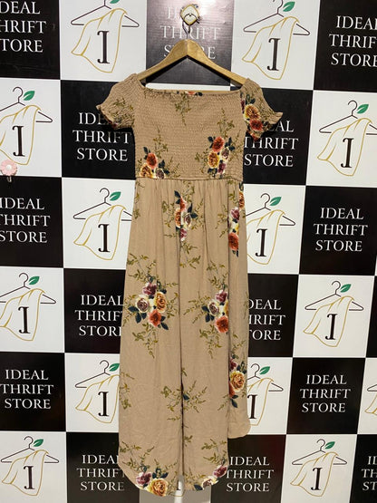 PARISIAN |M| BUST 14| B13| WOMEN’S FLORAL SMOCKED OFF-SHOULDER HIGH-LOW DRESS