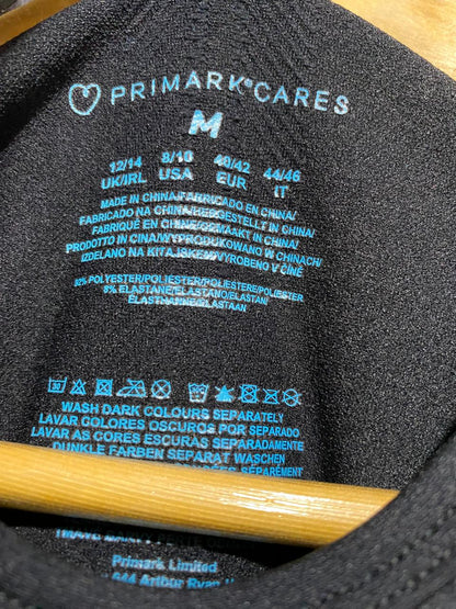 PRIMARK CARES |M| BUST 15| B13| WOMEN’S SEAMLESS WORKOUT T-SHIRT – BLACK PERFORMANCE TEE