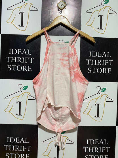 MISSGUIDED |M| BUST 18| B13| WOMEN’S PINK TIE-DYE HALTER TOP