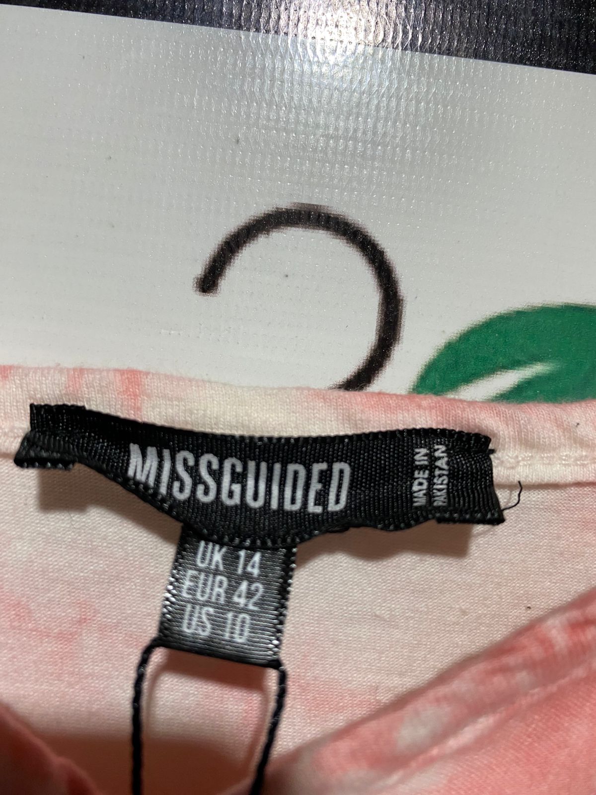 MISSGUIDED |M| BUST 18| B13| WOMEN’S PINK TIE-DYE HALTER TOP