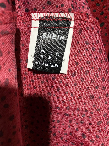 SHEIN |M| BUST 18| B13| BURGUNDY POLKA DOT MAXI DRESS