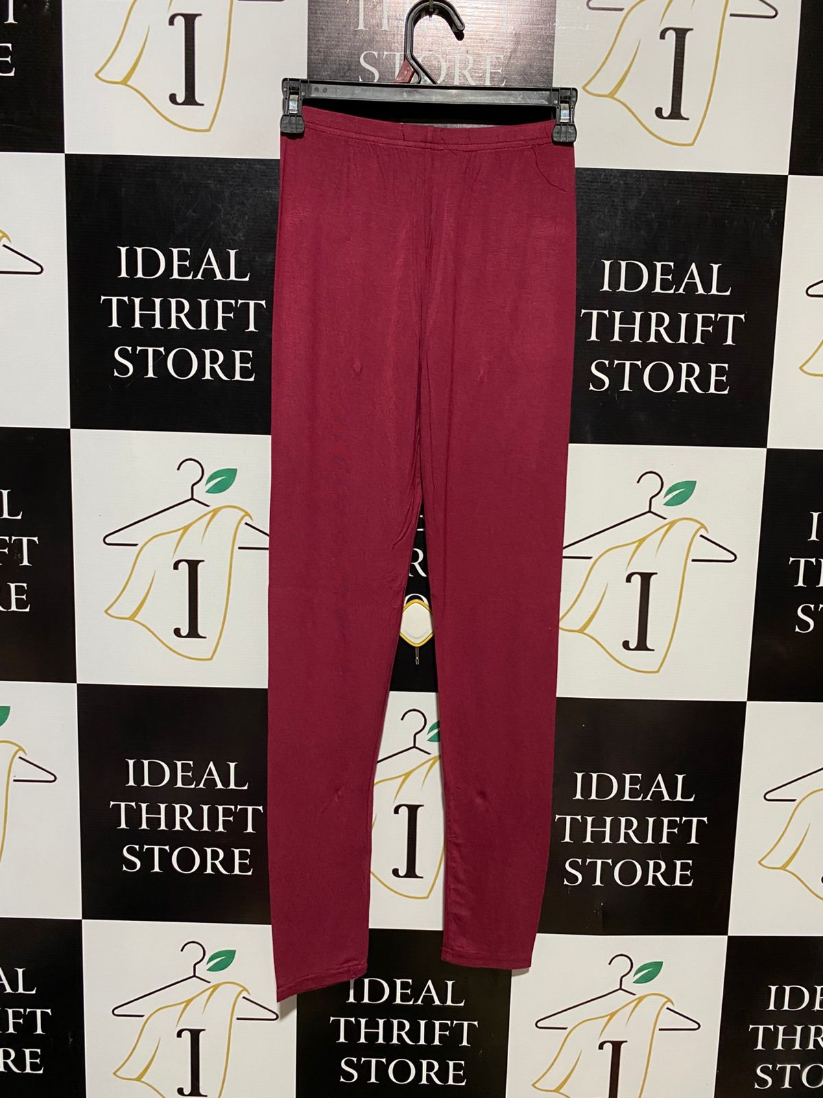 LIME LIGHT |S| WAIST 24| B13| MAROON STRETCHABLE COTTON TIGHTS / LEGGINGS FOR WOMEN