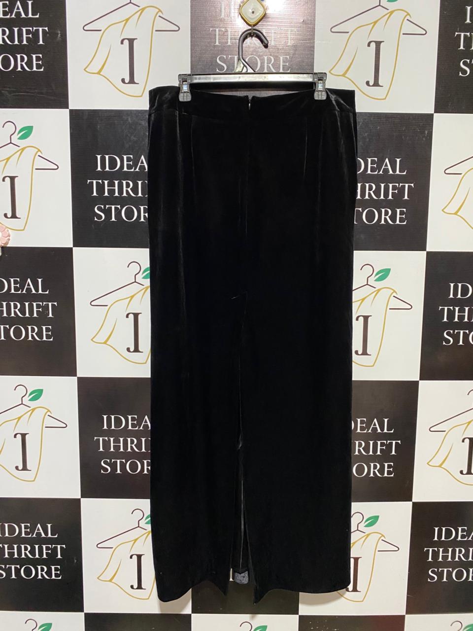 NEXT | XL| WAIST 34| B13| PREMIUM BLACK VELVET MAXI SKIRT FOR WOMEN