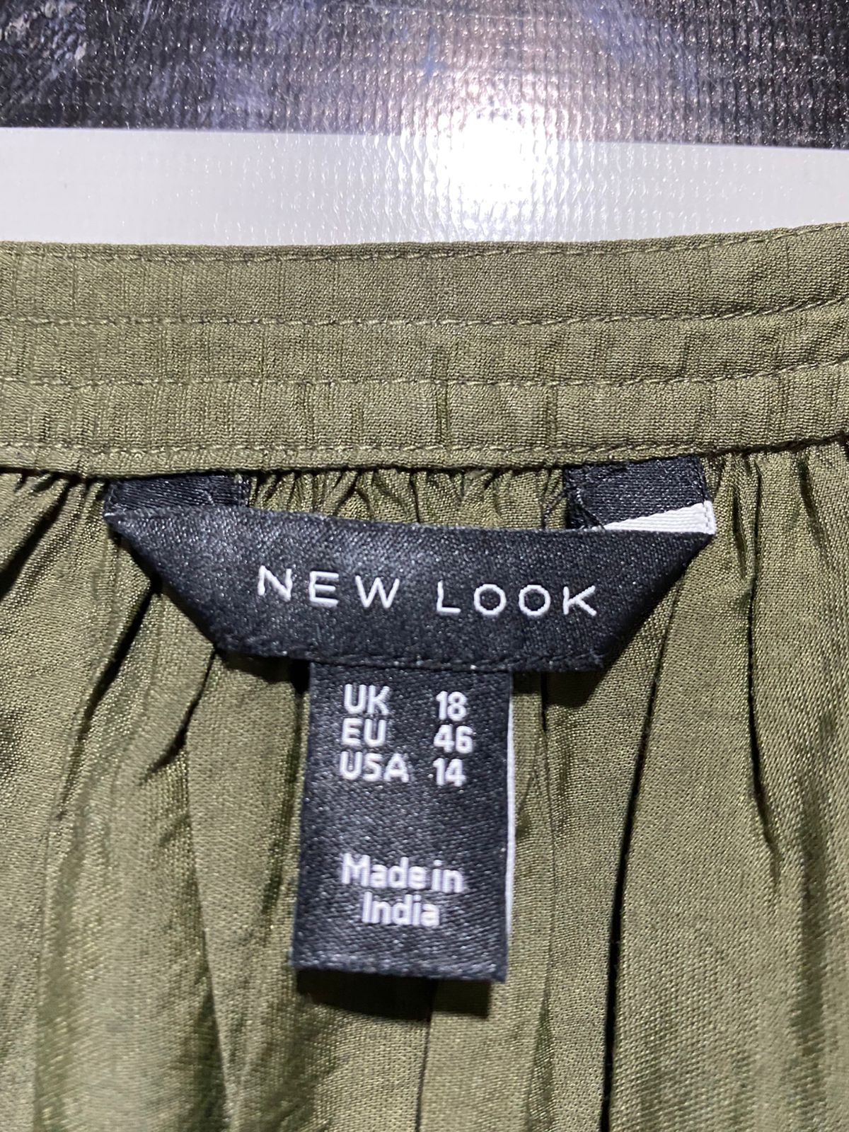 NEW LOOK |L| BUST FREE| B13| OLIVE GREEN EMBROIDERED BOHO MAXI DRESS