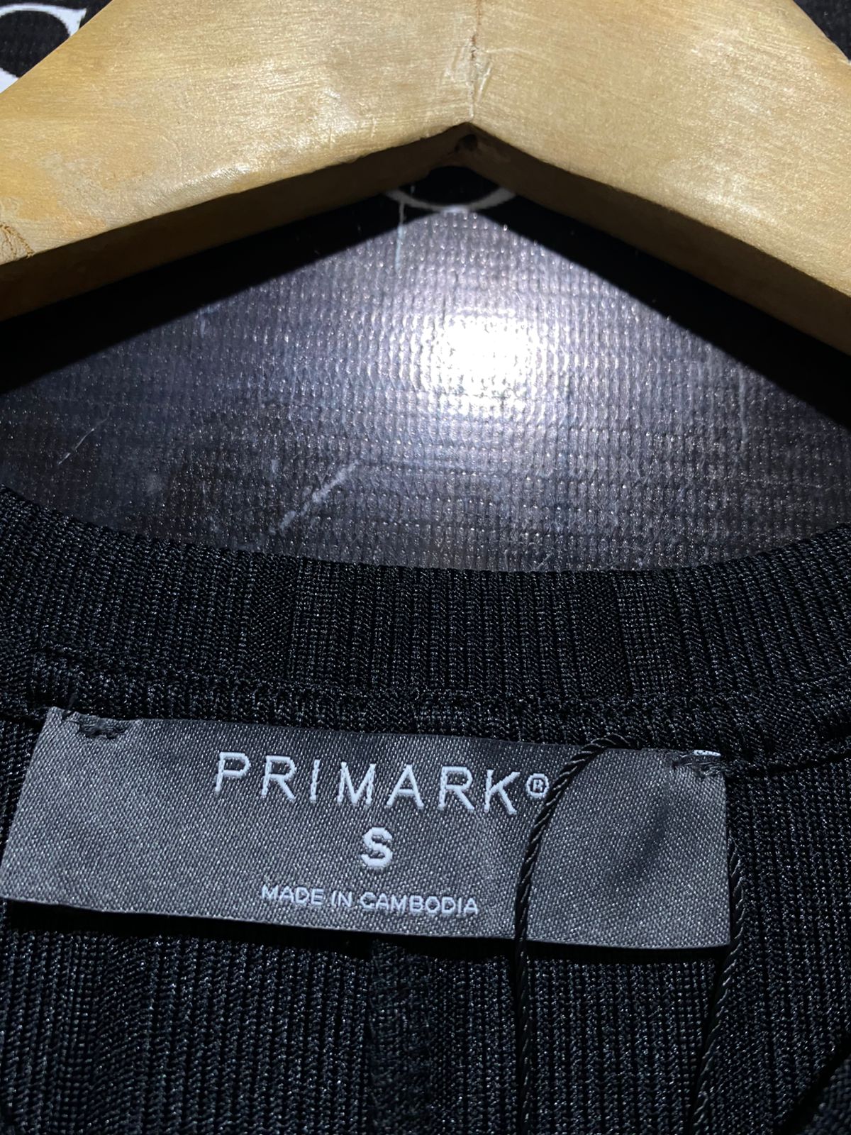 PRIMARK |M| BUST 16| B13| BLACK RIBBED RUCHED MIDI DRESS