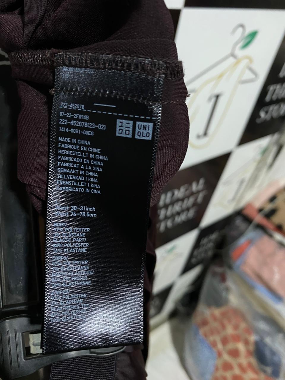 UNIQLO |L| WAIST 30| B13| ELEGANT CHOCOLATE BROWN GLOSSY ACCORDION PLEAT SKIRT