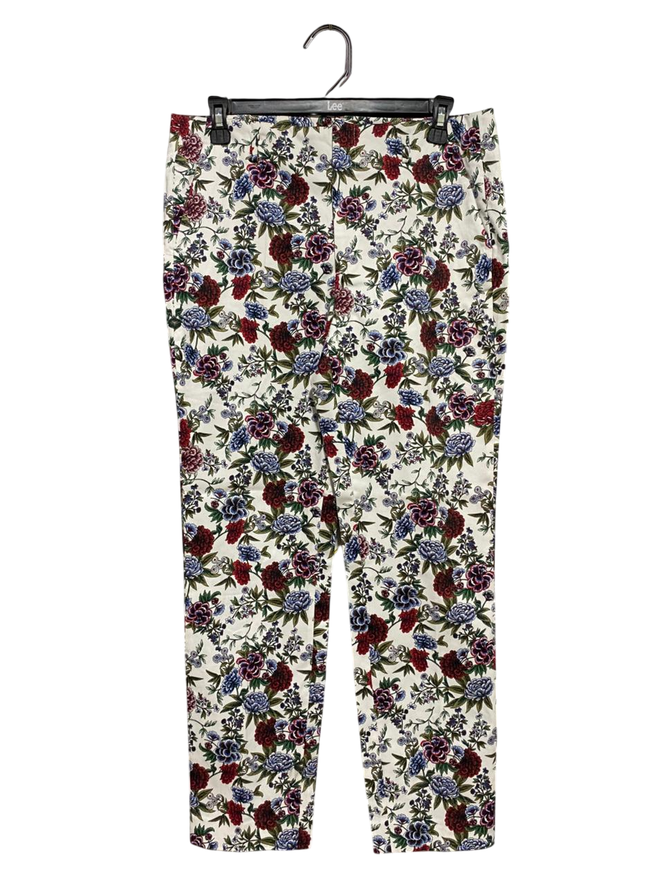 ZARA BASIC |XL| WAIST 32| B14| PREMIUM FLORAL PRINT STRAIGHT-LEG TROUSERS FOR WOMEN