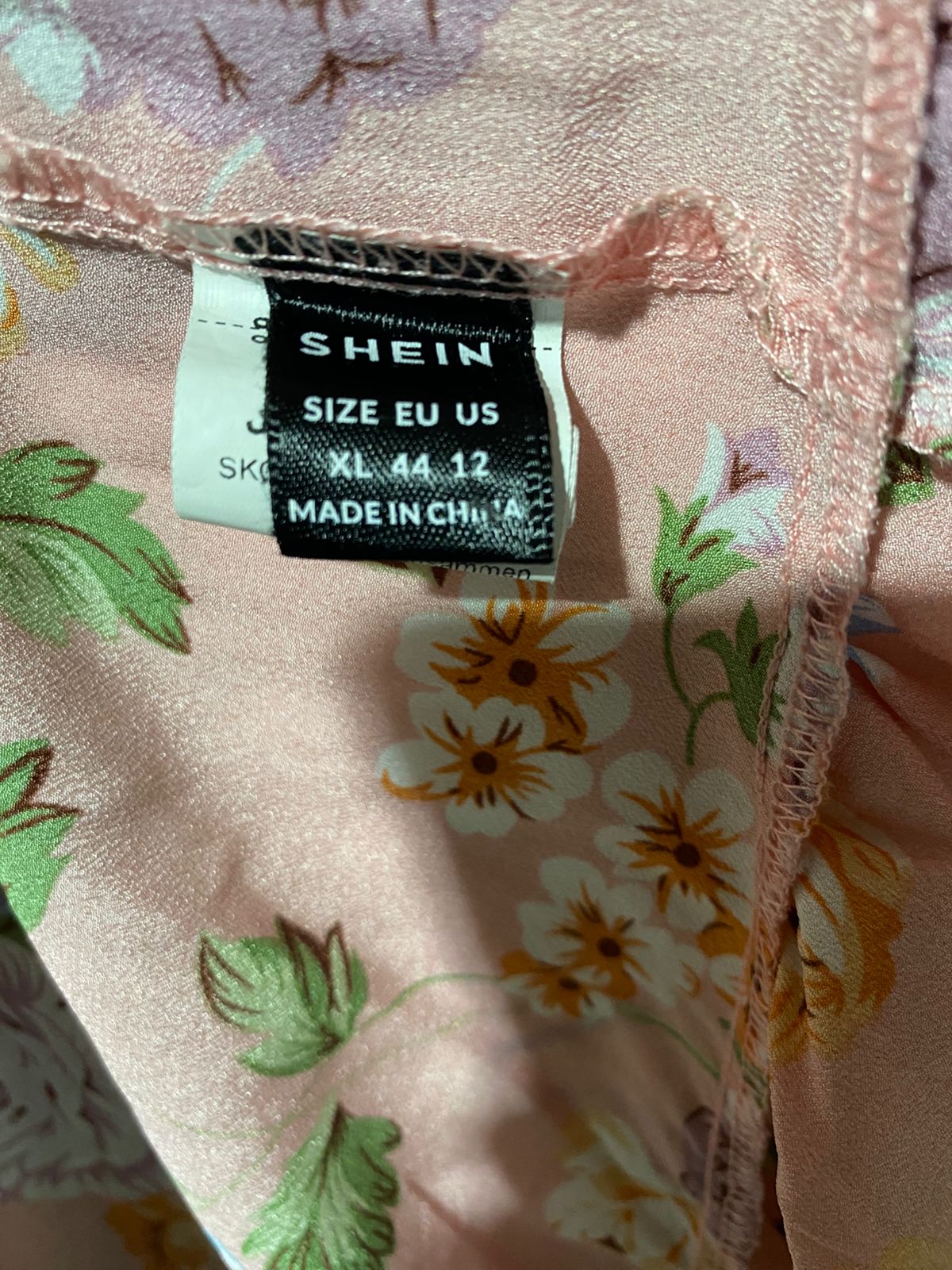 SHEIN |XL| BUST 20| B14| ROMANTIC BLUSH PINK V-NECK DRESS WITH CASCADING RUFFLE