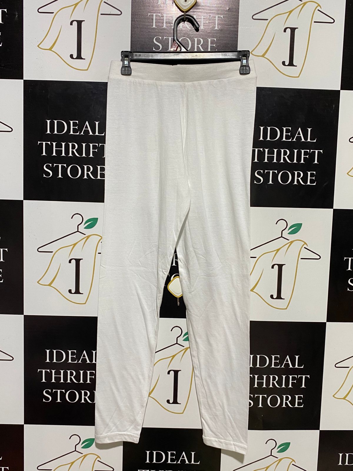 CHEN ONE |M| WAIST 27| B14| ESSENTIAL COTTON STRETCH LEGGINGS IN OFF-WHITE