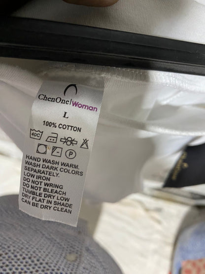 CHEN ONE |M| WAIST 27| B14| ESSENTIAL COTTON STRETCH LEGGINGS IN OFF-WHITE