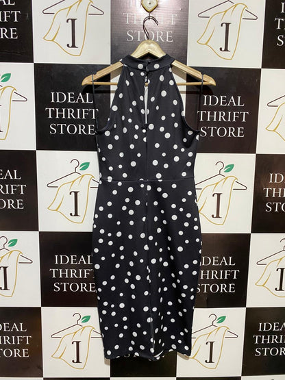 LIPSY |M| BUST 16| B14| CHIC POLKA DOT HALTER NECK BODYCON DRESS