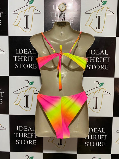 VIBRANT NEON GRADIENT TWO-PIECE BIKINI SET |B14|