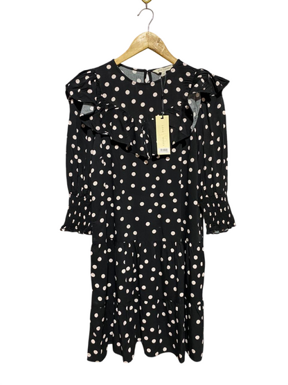 LOVE & ROSES |M| BUST 18| B14| POLKA DOT RUFFLE MIDI DRESS