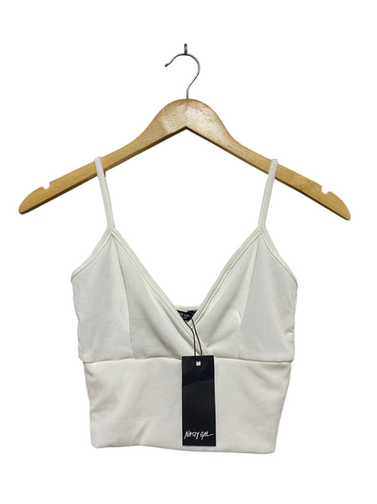 NASTY GAL |XS| BUST 13| B14| RIBBED V-NECK CAMI CROP TOP
