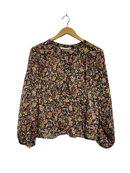 ZARA |M| BUST 24| B14| MULTICOLOR FLORAL PRINT CHIFFON BLOUSE