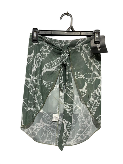 PRETTYILITTLE THING |M| WAIST 25| B14| TROPICAL LEAF PRINT SARONG MINI SKIRT