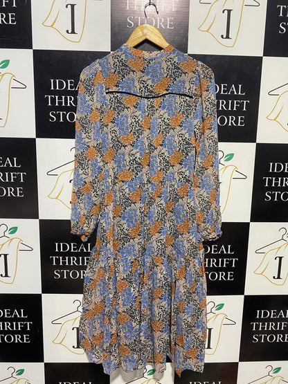 SECOND FEMALE |M| BUST 17| B14| VINTAGE FLORAL PRINT BOHEMIAN MIDI DRESS