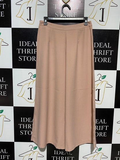 NEW LOOK |M| WAIST 28| B14| ELEGANT NUDE BEIGE HIGH-WAIST WIDE-LEG PALAZZO PANTS