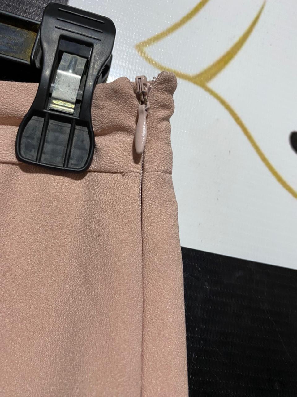 NEW LOOK |M| WAIST 28| B14| ELEGANT NUDE BEIGE HIGH-WAIST WIDE-LEG PALAZZO PANTS