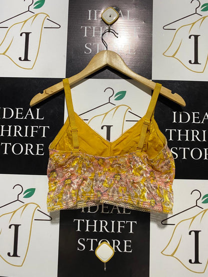 M&S |M| BUST 15| B14| TROPICAL SARONG & LACE LONG-LINE BRA