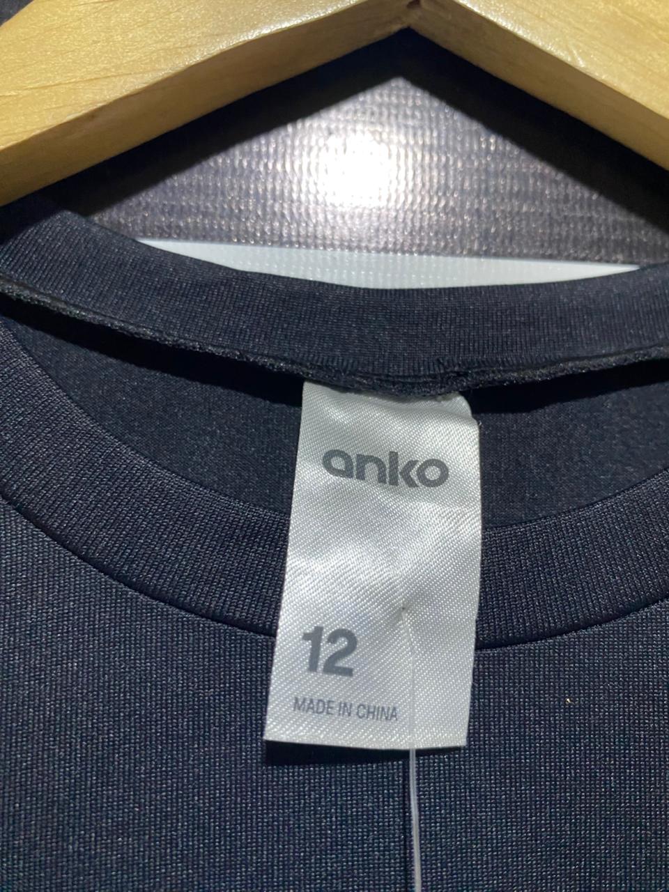 ANKO |M| BUST 15| B14| ESSENTIAL CREW NECK BLACK T-SHIRT