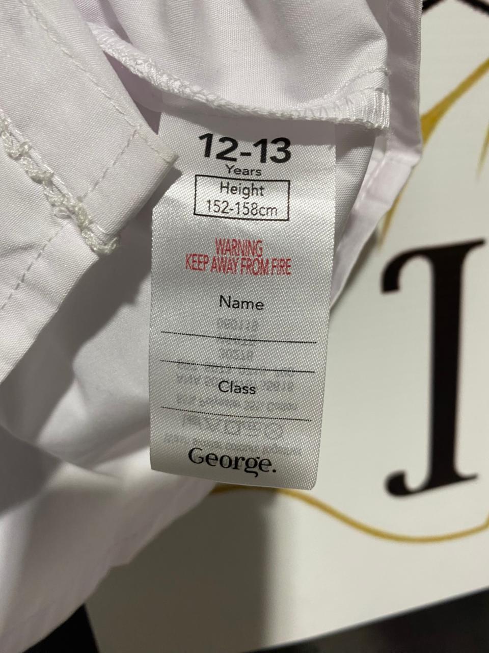 GEORGE |S| BUST 17| B14| STAY WHITE SHORT SLEEVE SHIRT