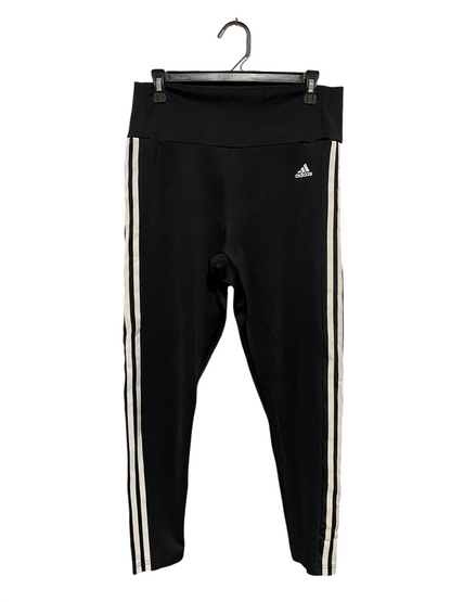 ADIDAS |L| WAIST 30| B15| BLACK CLASSIC THREE-STRIPE HIGH-WAISTED TRAINING LEGGINGS