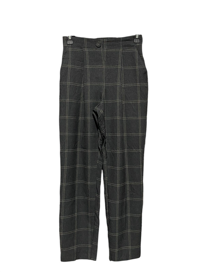 PRIMARK |S| WAIST 26| B15| WINDOWPANE CHECK HIGH-WAISTED TAPERED TROUSERS