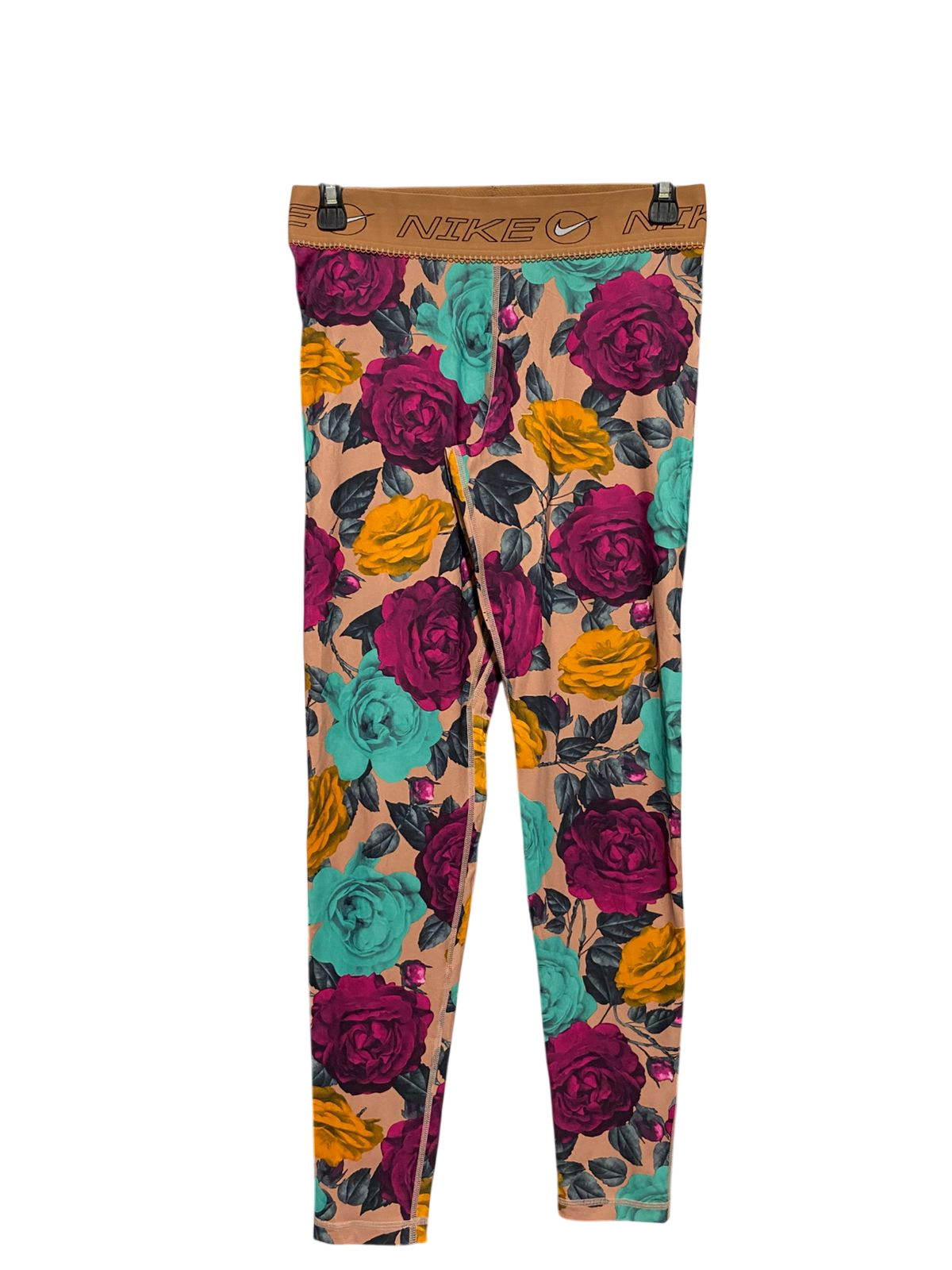 NIKE |M| WAIST 28| B15| VIBRANT MULTICOLOR FLORAL PRINT TRAINING LEGGINGS