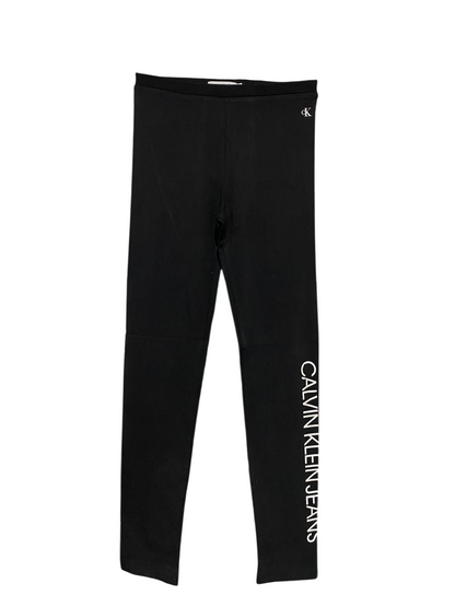 CALVIN KLEIN |XS| WAIST 24| B15| BLACK LOGO PRINT FULL-LENGTH LEGGINGS