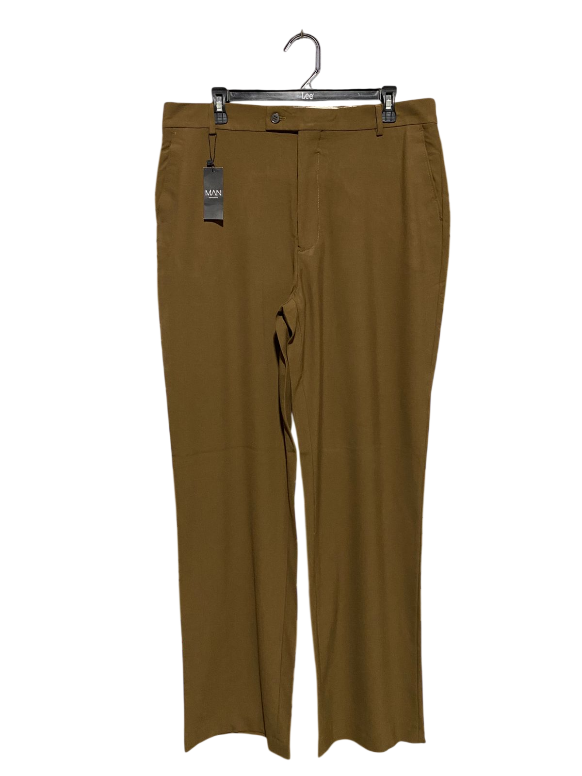 BOOHOO |XL| WAIST 36| B15| TAWNY BROWN SLIM FIT FORMAL TROUSERS