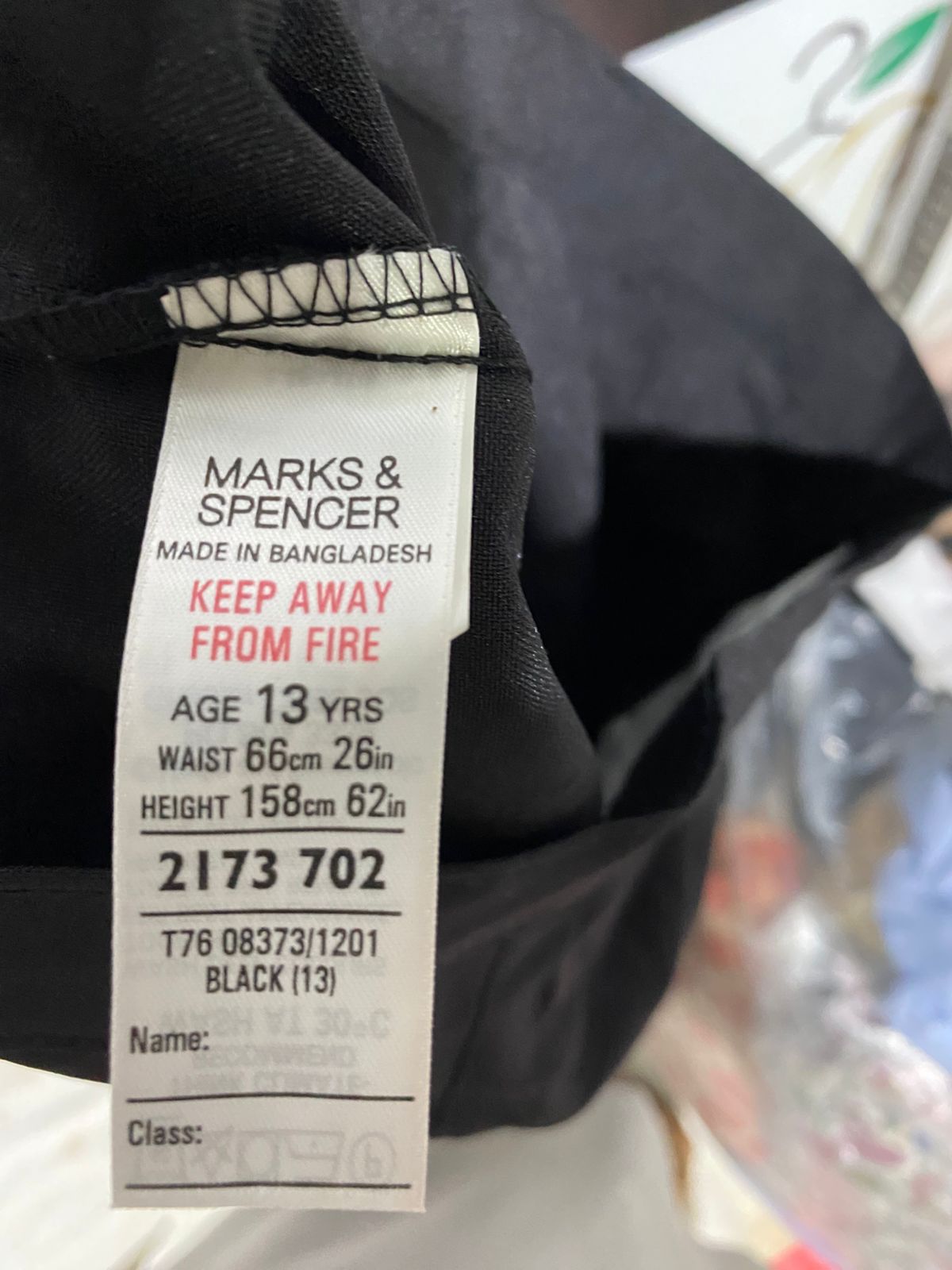 MARK & SPENCER |M| WAIST 28| B15| CLASSIC BLACK TAILORED STRAIGHT LEG FORMAL TROUSERS