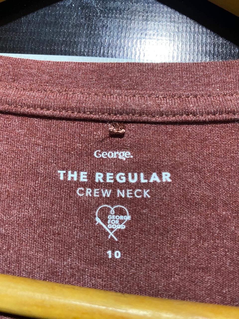 GEORGE |M| BUST 18| B15| MAROON MELANGE CREW NECK TEE