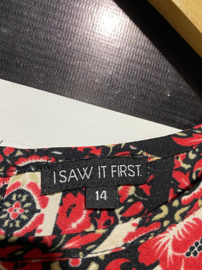 I SAW IT FIRST |L| BUST 21| B15| BOHO SCARF PRINT TIERED SMOCK DRESS
