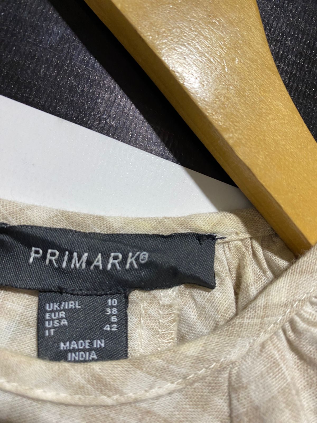 PRIMARK |M| BUST 18| B15| CHECKED PUFF SLEEVE TIERED MINI DRESS