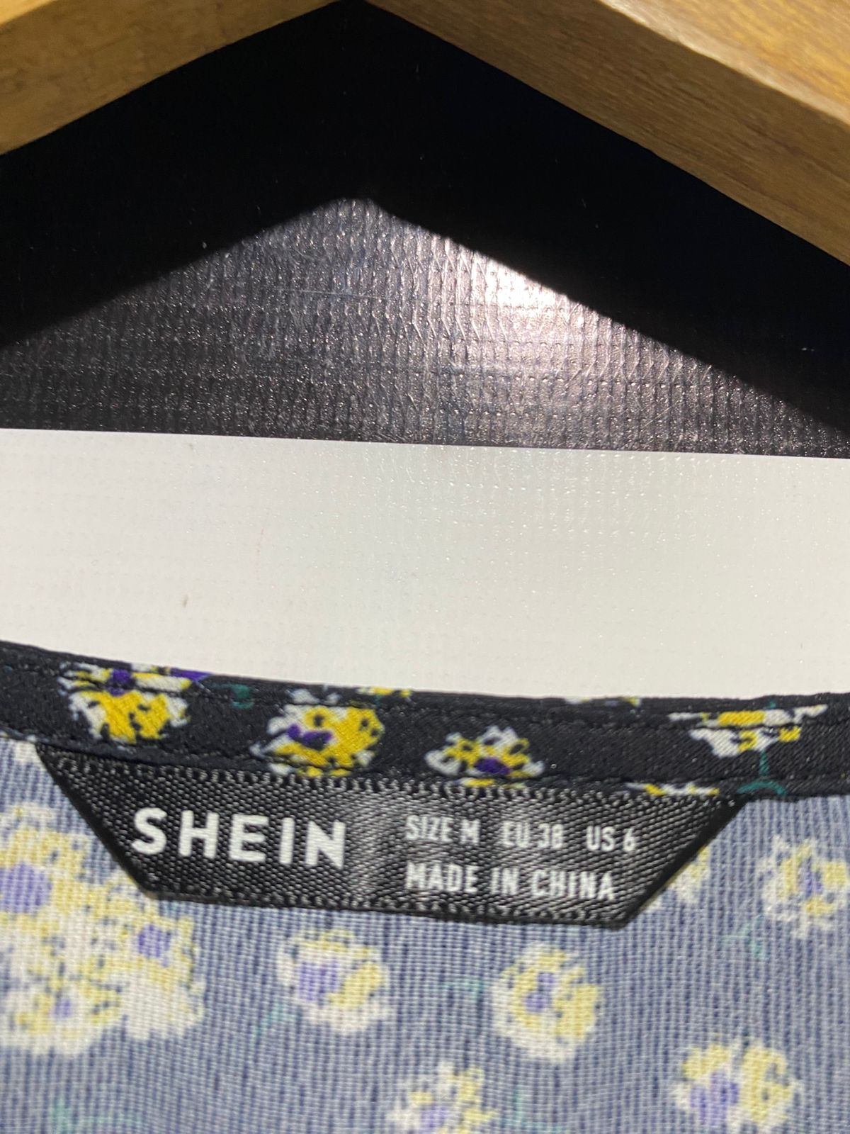 SHEIN |M| BUST 18| B15| FLORAL V-NECK LONG SLEEVE MINI DRESS
