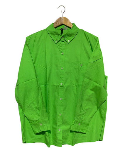 H&M |XL| BUST 24| B15| NEON LIME GREEN OVERSIZED SHIRT