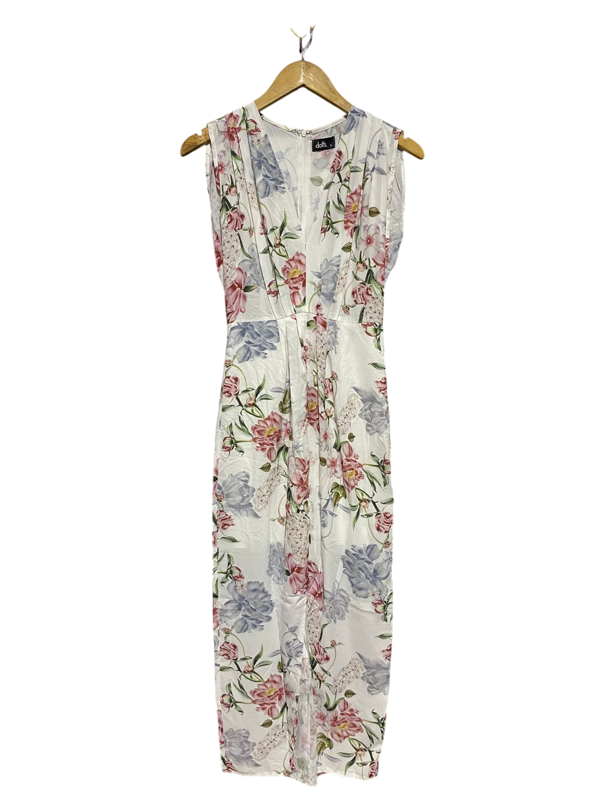 DOTTI |M| BUST 16| B15| WHITE FLORAL V-NECK MAXI DRESS