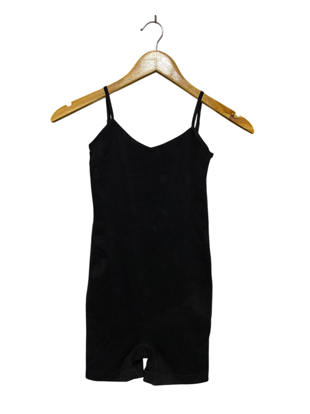 CASUAL FANCY |XS| BUST 11| B15| SLEEK ESSENTIAL BLACK SEAMLESS ROMPER UNITARD