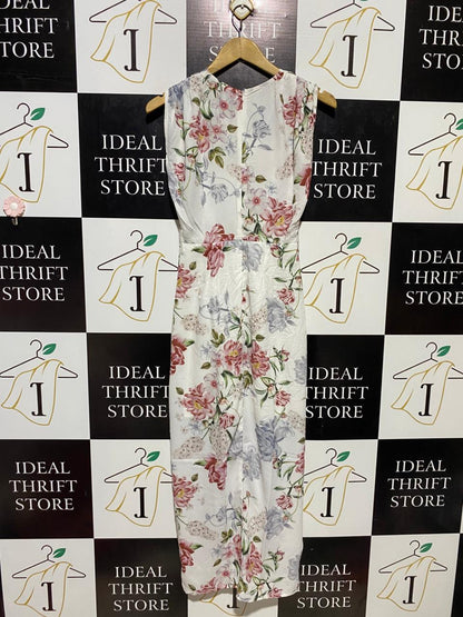 DOTTI |M| BUST 16| B15| WHITE FLORAL V-NECK MAXI DRESS
