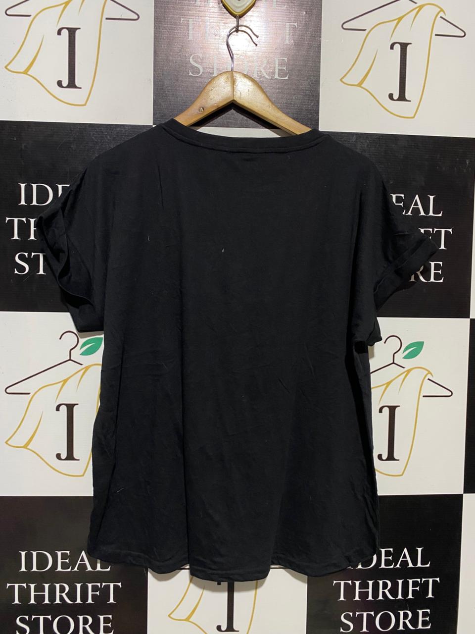 SUZANNEGRAE |L| BUST FREE| B15| BLACK EYELET EMBROIDERY V-NECK TOP