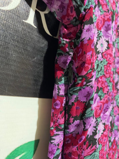 NEXT |M| BUST 18| B15| PINK & PURPLE FLORAL LONG SLEEVE MINI DRESS