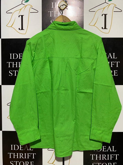 H&M |XL| BUST 24| B15| NEON LIME GREEN OVERSIZED SHIRT